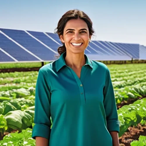 Home 21 생태환경 전문가 이직 성공 사례 - **Prompt:** A dynamic, inspiring image of a vibrant sustainable farm thriving in a vast, sun-drenche...