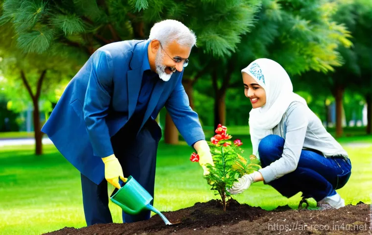 생태환경 관련 학술 논문 읽는 법 - **Prompt 2: Child's Discovery in a Community Garden**
    A happy Arab girl, approximately 6 years o...